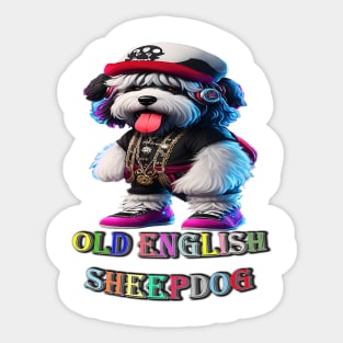 Cute old English Sheepdog Sticker